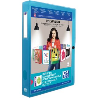 Oxford Sammelbox POLYVISION A4 PP Füllhöhe: 40 mm blau