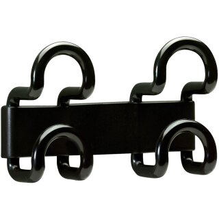 UNiLUX Wandgarderobe "FIL 342" 2 Haken Farbe: schwarz
