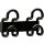 UNiLUX Wandgarderobe "FIL 342" 2 Haken Farbe: schwarz