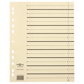 PAGNA Trennblätter DIN A4 Kraftkarton beige 100 Blätter