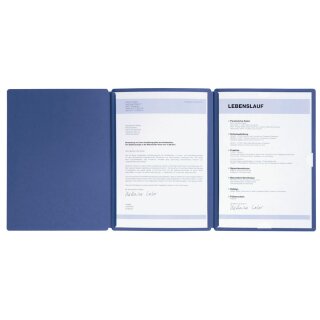 PAGNA Bewerbungsmappe "Spirit" DIN A4 aus Karton blau 3-teilig