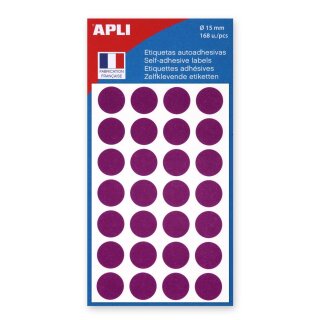 APLI Markierungspunkte Durchmesser: 15 mm rund violett 168 Stück