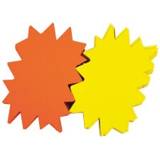 agipa Signal Etiketten "Stern" gelb/orange 120 x 160 mm