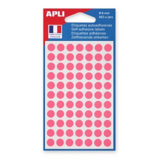 APLI Markierungspunkte Durchmesser: 8 mm rund rosa 462 Stück