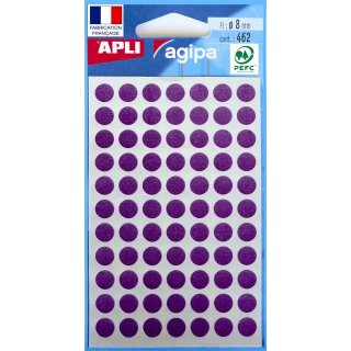 agipa Markierungspunkte Durchmesser: 8 mm rund violett 462 Stück