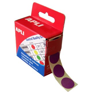 APLI Markierungspunkte Durchmesser: 15 mm rund violett 150 Stück
