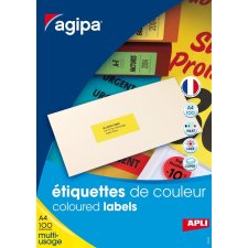 agipa Adress Etiketten 105 x 148,5 mm gelb 400 Etiketten