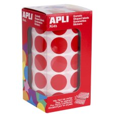 APLI Kids Sticker Creative "Rund" auf Rolle rot...