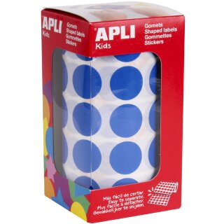 APLI Kids Sticker Creative "Rund" auf Rolle blau 1.770 Sticker
