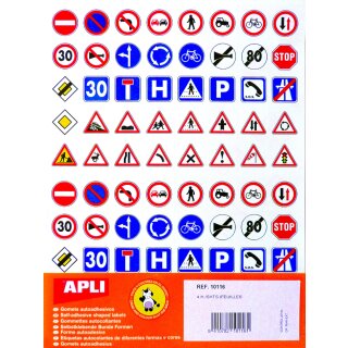 APLI Sticker "Verkehrsgesetze" 4 Blatt à 80 Sticker