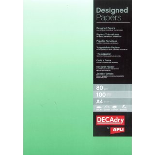 agipa Design Papier DIN A4 80 g/qm Farbverlauf smaragdgrün 100 Blatt
