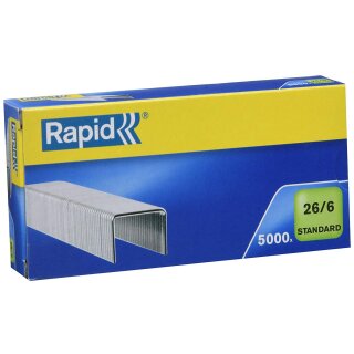 Rapid Heftklammern Standard 26/6 galvanisiert 5.000 Stück