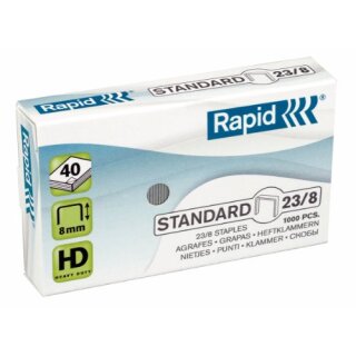 Rapid Heftklammern Standard 23/8 galvanisiert 1.000 Stück