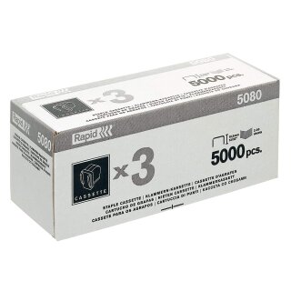 Rapid Heftklammern Klammer Kassette 5080e 3 x 5.000 Stück