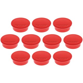 magnetoplan Discofix Rundmagnet "color" Durchmesser: 40 mm rot 10 Magnete