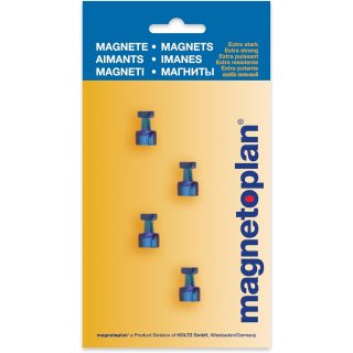 magnetoplan Magnet Memohalter Durchmesser: 18 mm blau 4 Stück