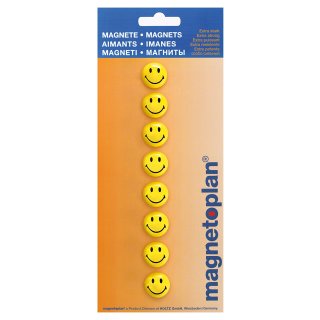 magnetoplan Haftmagnet "Smiley" Durchmesser: 20 mm 8 Magnete