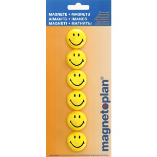 magnetoplan Haftmagnet "Smiley" Durchmesser: 30 mm 6 Magnete