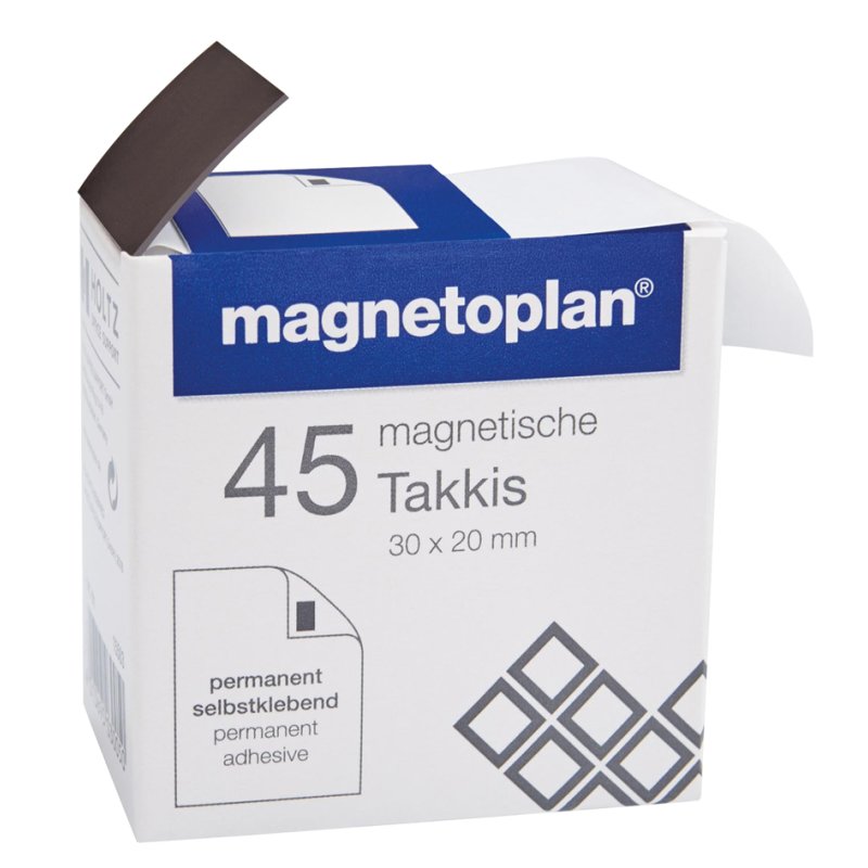 45x magnetoplan Takkis im Spender selbstklebend schwarz 30x20mm Fotos Notizen 