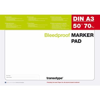 transotype Markerblock DIN A3 70 g/qm 50 Blatt