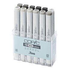 COPIC Profi Marker 12er Grau Set "WG" warme...