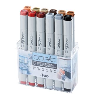 COPIC Profi Marker 12er Set Architekturfarben