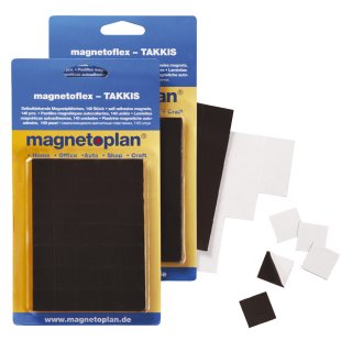 magnetoplan Takkis im Blister selbstklebend schwarz 20 x 20 x 0,75 mm 60 Stück