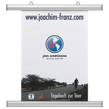 FRANKEN Plakatleiste Aluminium silber Länge: 1.005 mm