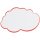 FRANKEN Moderationskarte Wolke 620 x 370 mm weiß mit rotem rotem Rand 20 Stück