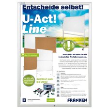 FRANKEN Plakatrahmen Security DIN A0 32 mm Rahmenprofil...