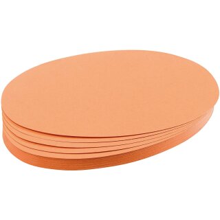 FRANKEN Moderationskarten Ovale 110 x 190 mm orange 500 Karten