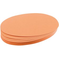 FRANKEN Moderationskarten Ovale 110 x 190 mm orange 500...
