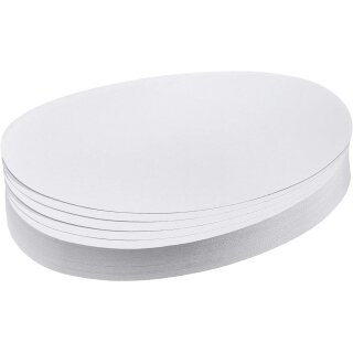 FRANKEN Moderationskarten Ovale 110 x 190 mm weiß 500 Karten
