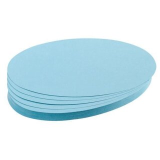 FRANKEN Moderationskarten Ovale 110 x 190 mm hellblau 500 Karten
