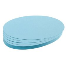 FRANKEN Moderationskarten Ovale 110 x 190 mm hellblau 500...