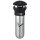 Rubbermaid Wandascher Infinity rund silber / schwarz aus Edelstahl / Metall