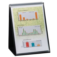 rillstab Tisch Flipchart A4 hoch schwarz inkl. 20...