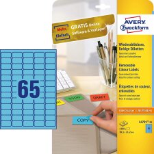 AVERY Zweckform Stick&Lift Etiketten 38,1 x 21,2 mm...
