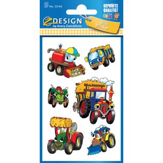 AVERY Zweckform Z Design Kids Sticker "Traktor" 3 Blatt à 6 Sticker