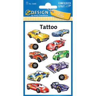 AVERY Zweckform ZDesign Kids Tattoos "Autos" 1 Blatt à 12 Tattoos
