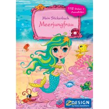AVERY Zweckform Stickerspielbuch DIN A5 Meerjungfrau 112 Sticker + Ausmalbilder