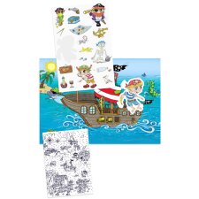 AVERY Zweckform Stickerspielbuch DIN A5 Pirat 112 Sticker + Ausmalbilder