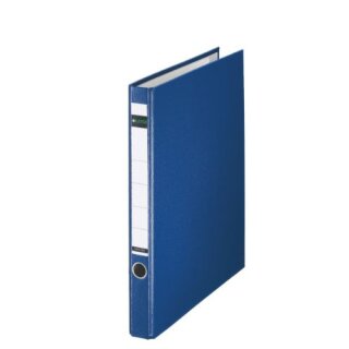 LEITZ Plastik Ringordner DIN A4 blau 2-D Ring Mechanik Rückenbreite: 35 mm