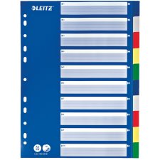 LEITZ Kunststoff Register blanko A4 10-teilig farbig...