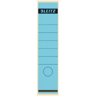 LEITZ Ordnerrücken Etikett 61 x 285 mm lang breit blau 10 Etiketten