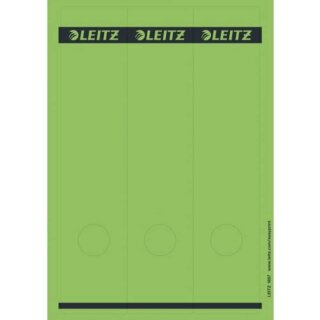 LEITZ Ordnerrücken Etikett 61 x 285 mm lang breit grün 75 Etiketten
