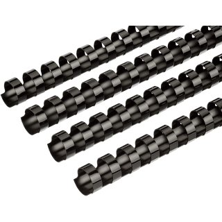 LEITZ Plastikbinderücken DIN A4 21 Ringe 6 mm schwarz 100 Stück