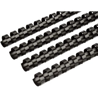 LEITZ Plastikbinderücken DIN A4 21 Ringe 14 mm schwarz 100 Stück