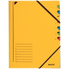 LEITZ Ordnungsmappe DIN A4 Karton 7 Fächer gelb