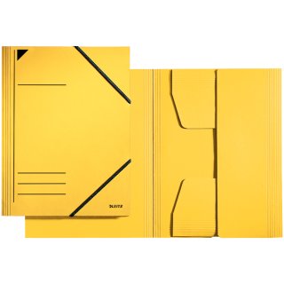 LEITZ Eckspannermappe DIN A4 Karton 320 g/qm gelb